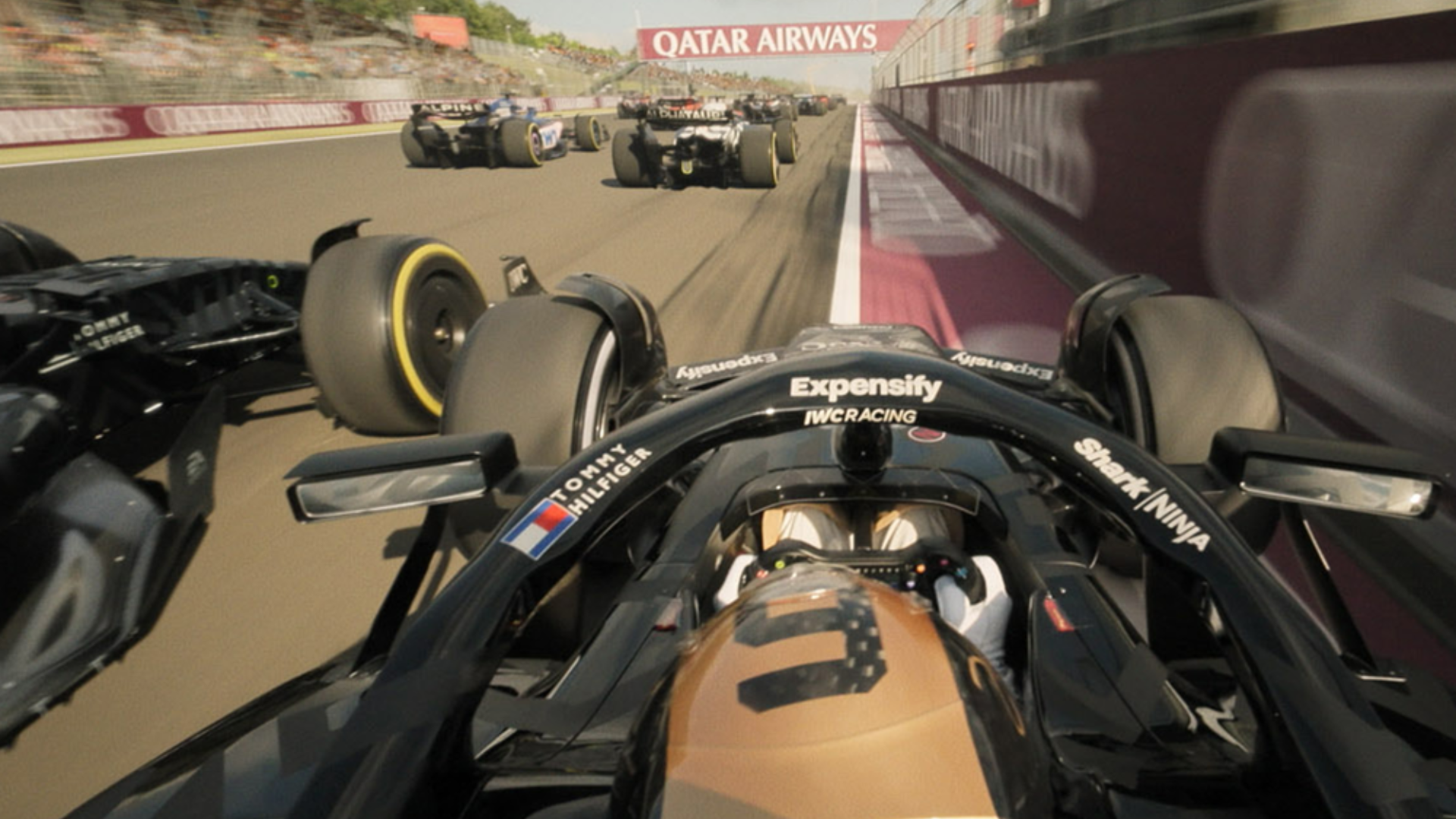 Image de la course dans le film F1