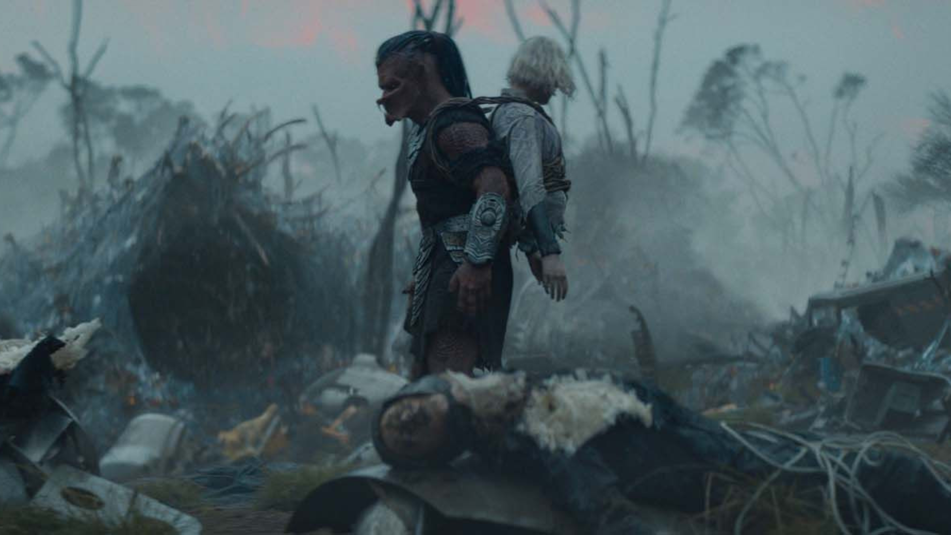 un champ de bataille dans Predator badlands