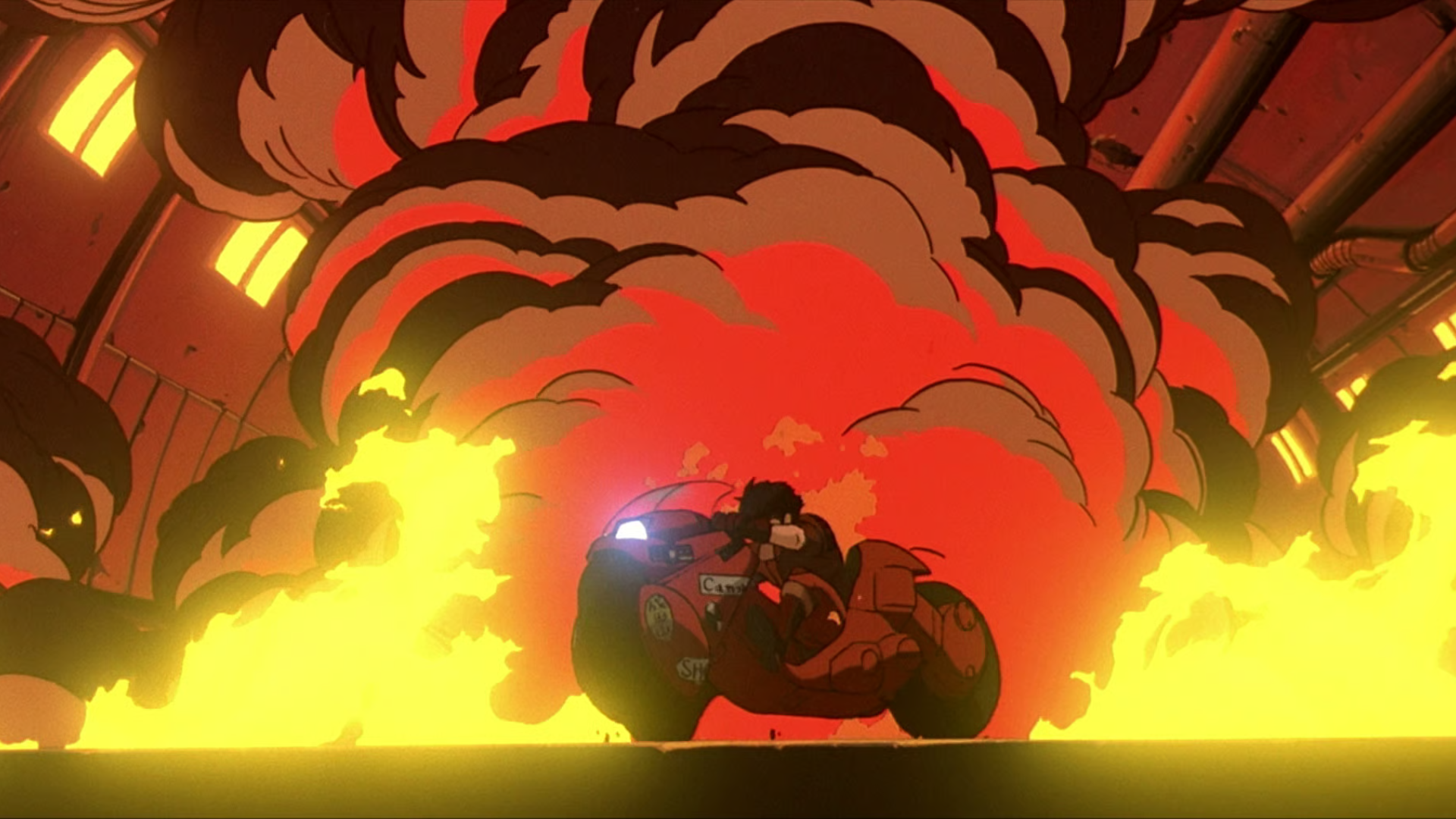 Akira course poursuite en moto