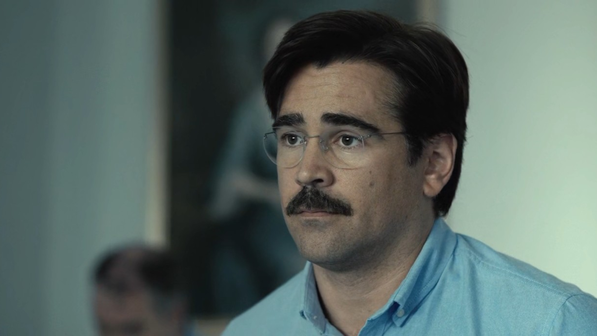 Gros plan de Colin Farrell dans The Lobster