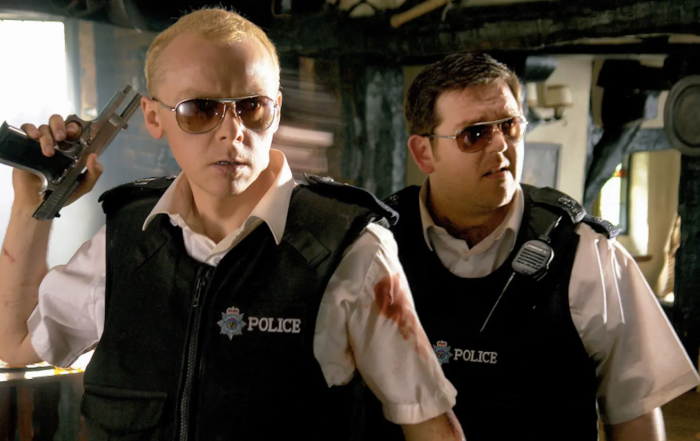 plan pour affiche du film hot fuzz