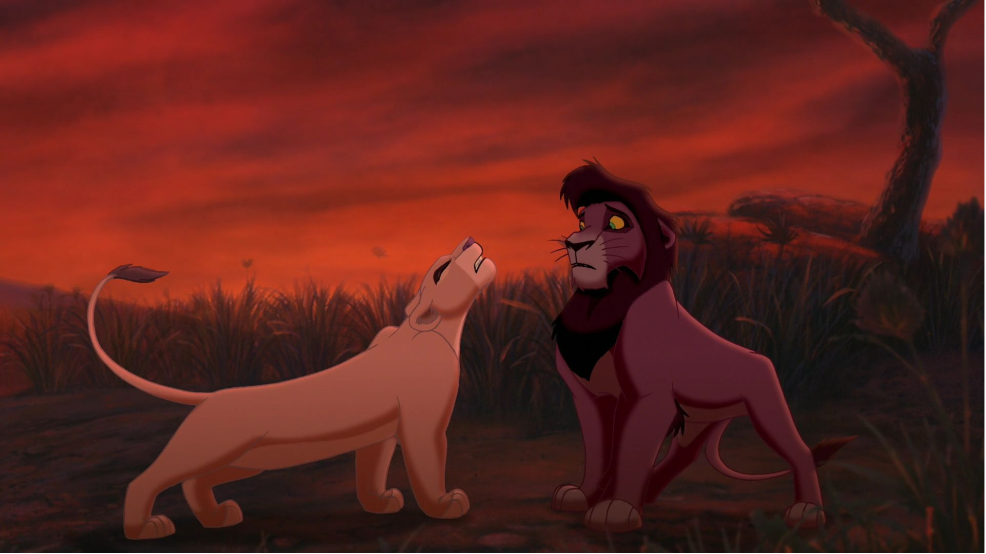 Chiara et kovu dans le roi lion 2